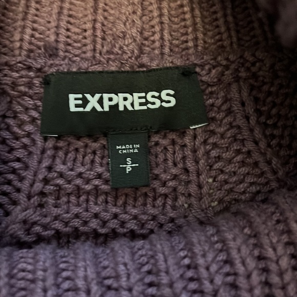 Express purple chunky turtleneck sweater size small - Picture 2 of 5